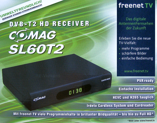 Comag Sl 60 Hd Software Update Usb COMAG SL60T2 Irdeto H.265 HEVC DVB-T2 HD Receiver mit USB 2.0 PVR Ready