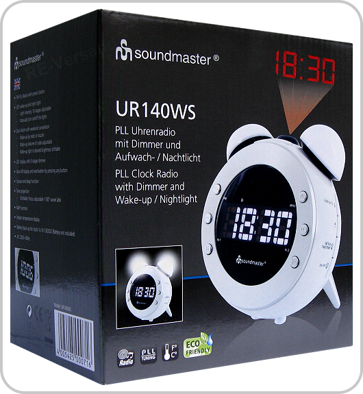 Soundmaster UR140 Weiss Radiowecker Uhrenradio mit